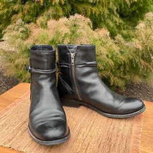 Frye black leather boots